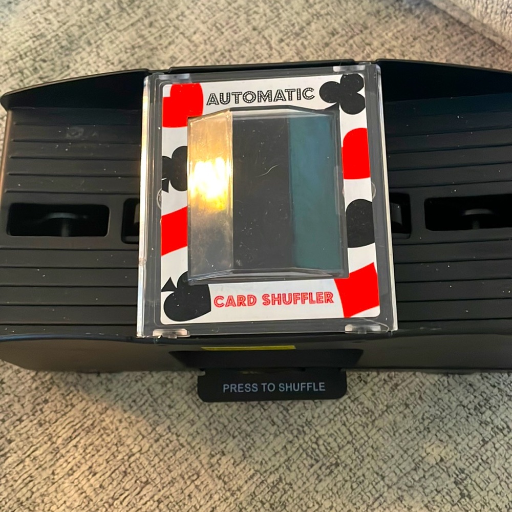 A card shuffler that is perfect for poker or any other card games!